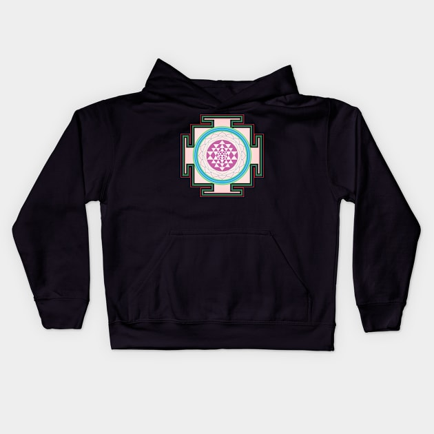 Southwest Native American Calming Mandala Kids Hoodie by twizzler3b